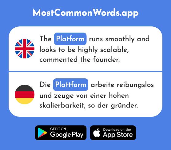 Platform - Plattform (The 2816th Most Common German Word)