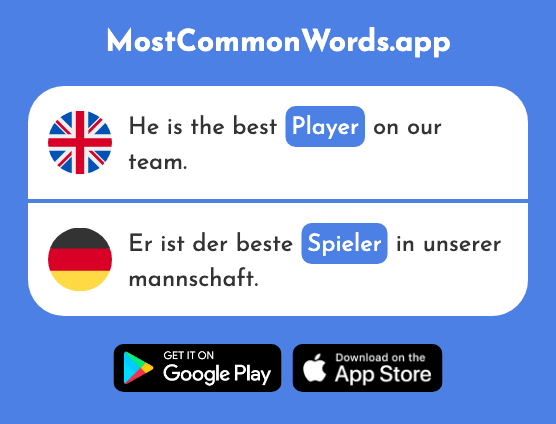 Player - Spieler (The 822nd Most Common German Word)