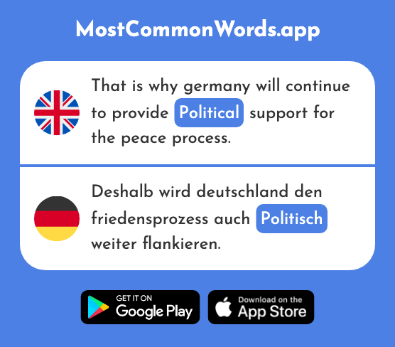 Political - Politisch (The 304th Most Common German Word)