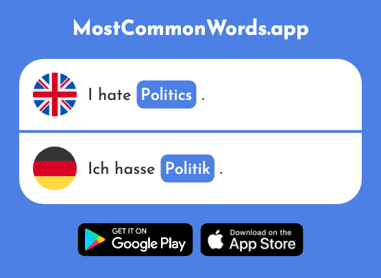 Politics - Politik (The 539th Most Common German Word)