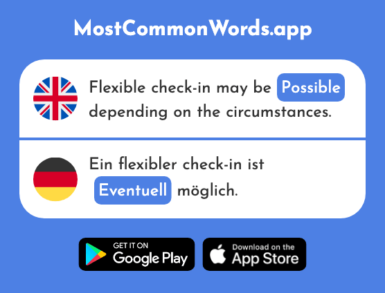 Possible - Eventuell (The 2301st Most Common German Word)