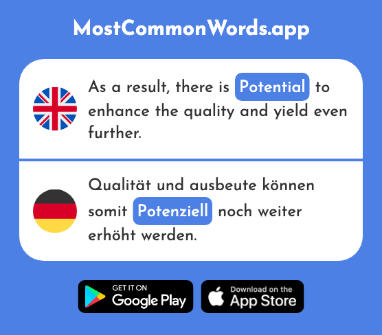 Potential - Potenziell (The 1974th Most Common German Word)