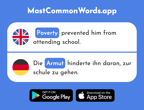 Poverty - Armut (The 2785th Most Common German Word)