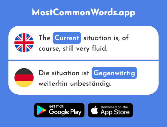 Present, current - Gegenwärtig (The 2378th Most Common German Word)