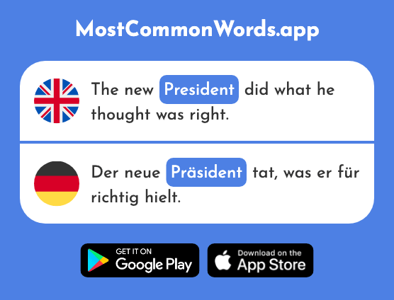 President - Präsident (The 546th Most Common German Word)