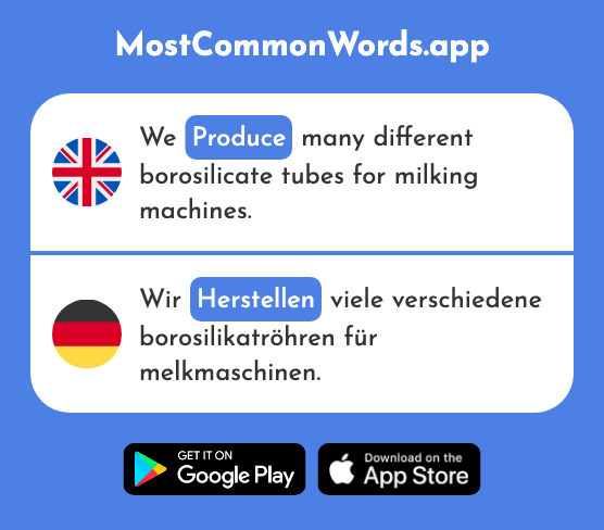 Produce - Herstellen (The 1046th Most Common German Word)