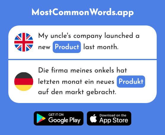 Product - Produkt (The 422nd Most Common German Word)