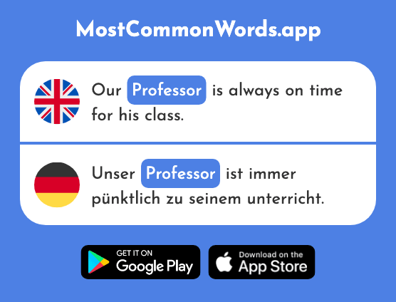 Professor - Professor (The 282nd Most Common German Word)