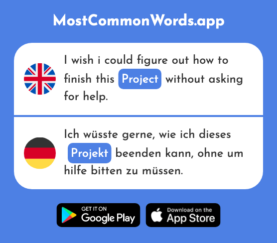 Project - Projekt (The 720th Most Common German Word)