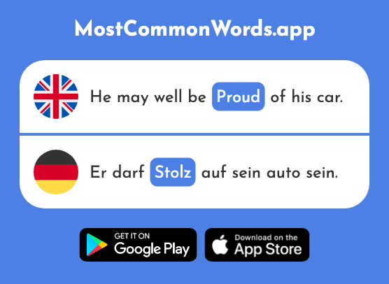 Proud - Stolz (The 1372nd Most Common German Word)