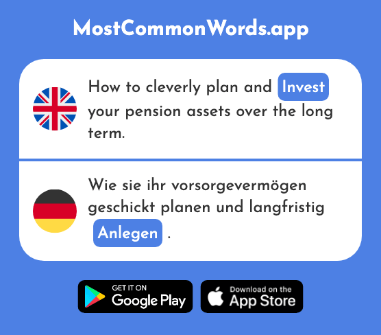 Put on, invest - Anlegen (The 1409th Most Common German Word)