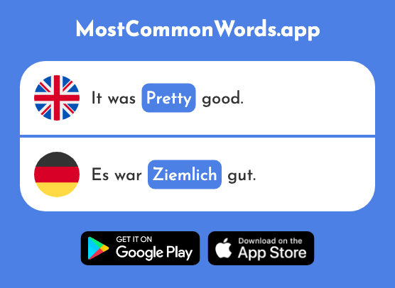 Quite, fairly, pretty - Ziemlich (The 605th Most Common German Word)