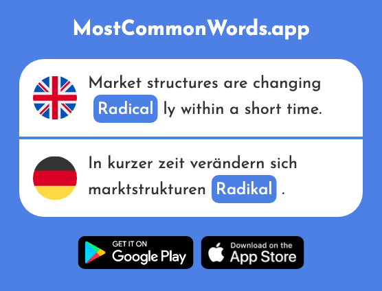 Radical - Radikal (The 2508th Most Common German Word)