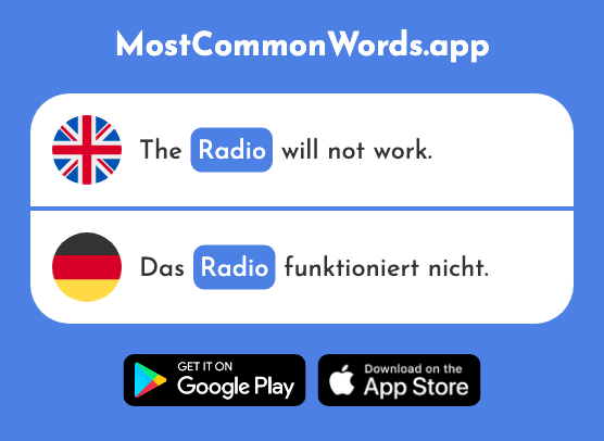 Radio - Radio (The 2575th Most Common German Word)