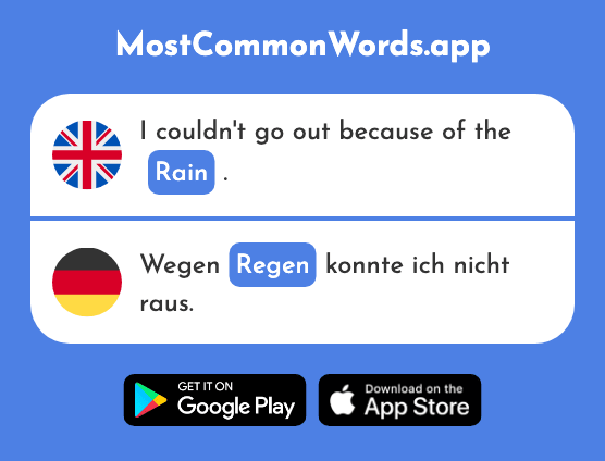 Rain - Regen (The 1957th Most Common German Word)