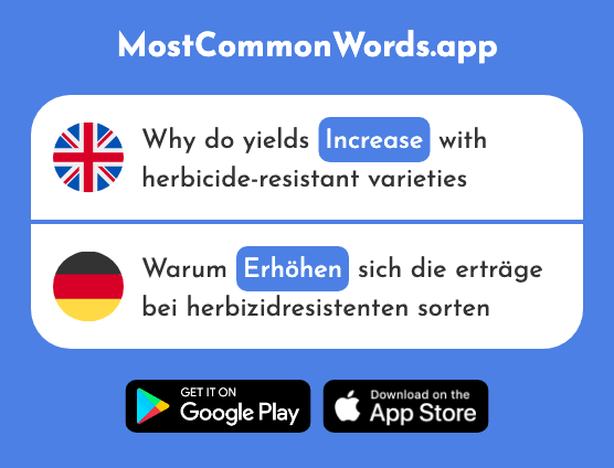 Raise, increase - Erhöhen (The 617th Most Common German Word)