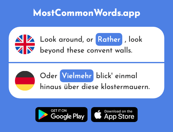 Rather - Vielmehr (The 1314th Most Common German Word)