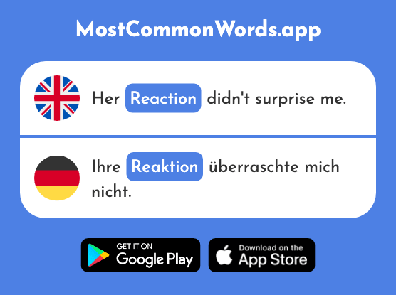 Reaction - Reaktion (The 400th Most Common German Word)