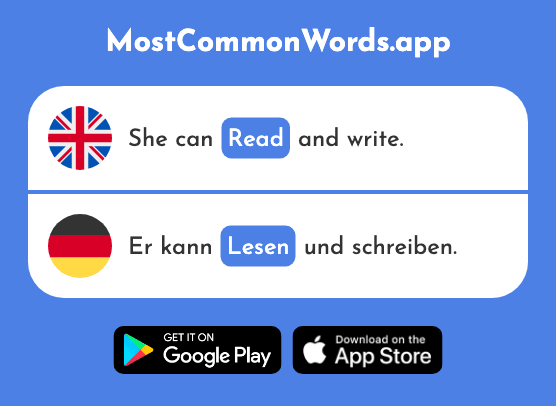 Read - Lesen (The 305th Most Common German Word)