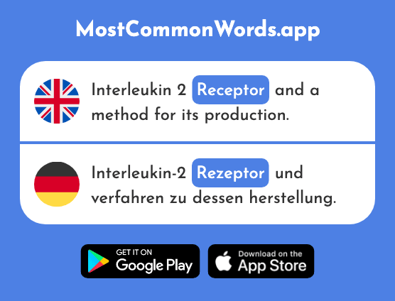 Receptor - Rezeptor (The 2690th Most Common German Word)