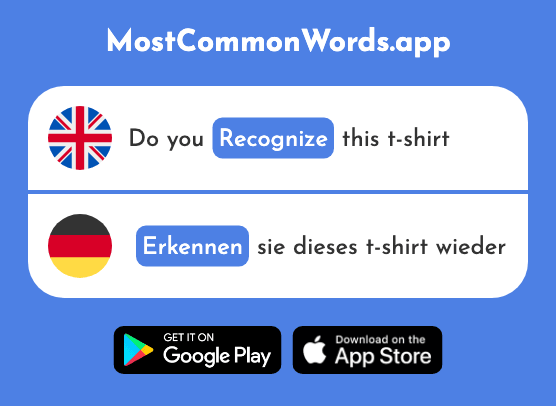 Recognize, admit - Erkennen (The 356th Most Common German Word)
