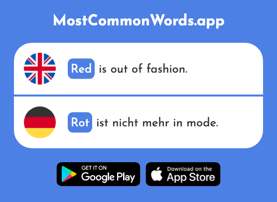 Red - Rot (The 477th Most Common German Word)