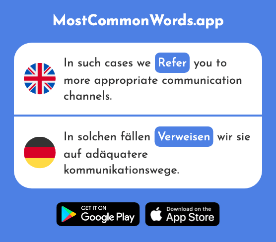 Refer, expel - Verweisen (The 1670th Most Common German Word)