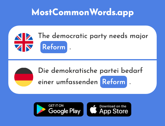 Reform - Reform (The 2285th Most Common German Word)