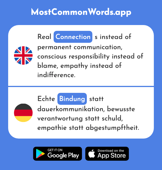 Relationship, attachment, connection - Bindung (The 912th Most Common German Word)
