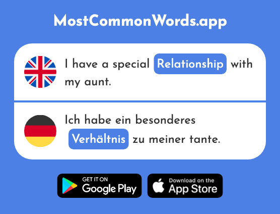 Relationship - Verhältnis (The 668th Most Common German Word)