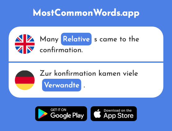 Relative - Verwandte (The 2849th Most Common German Word)