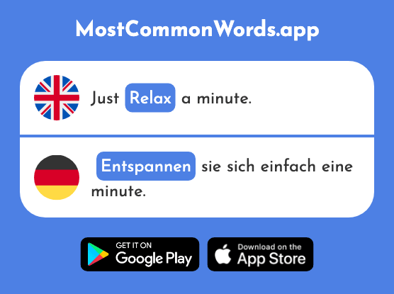 Relax - Entspannen (The 2406th Most Common German Word)