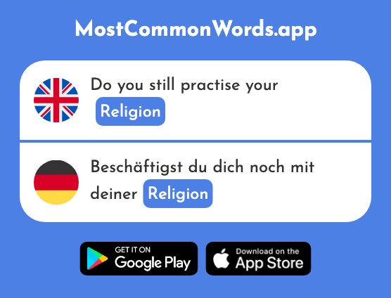 Religion - Religion (The 1976th Most Common German Word)