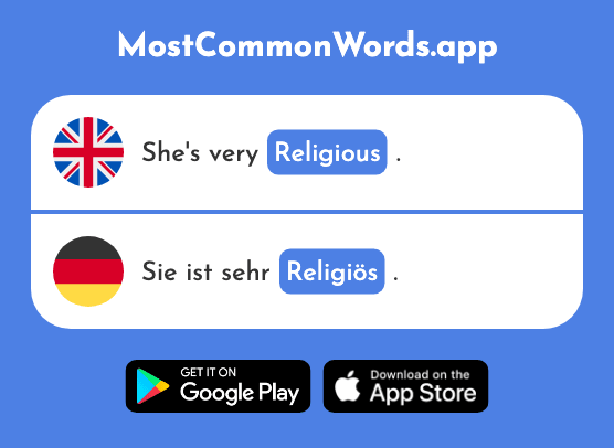 Religious - Religiös (The 1977th Most Common German Word)