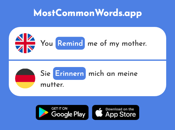 Remind - Erinnern (The 396th Most Common German Word)