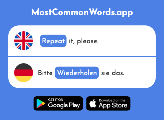 Repeat - Wiederholen (The 988th Most Common German Word)