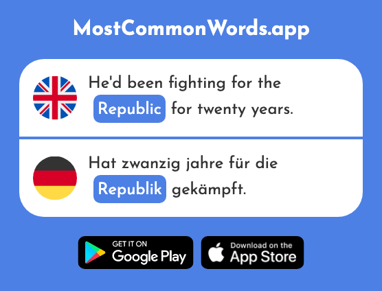 Republic - Republik (The 2630th Most Common German Word)