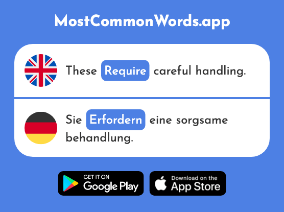 Require, demand - Erfordern (The 2128th Most Common German Word)