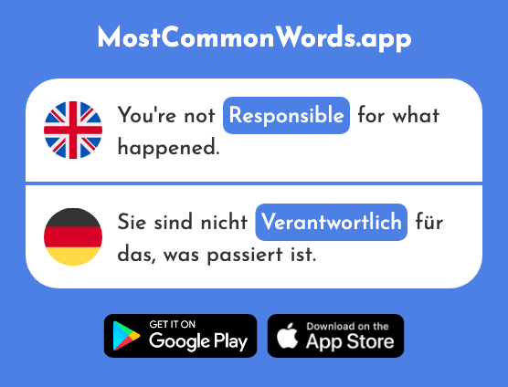 Responsible - Verantwortlich (The 1042nd Most Common German Word)