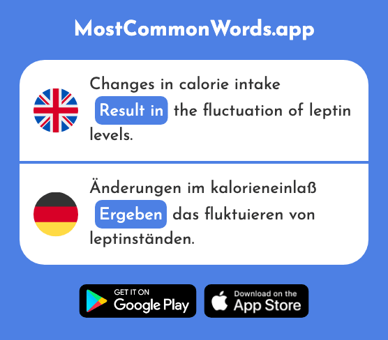 Result in, produce - Ergeben (The 413th Most Common German Word)