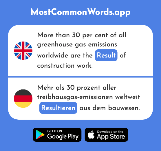 Result - Resultieren (The 2142nd Most Common German Word)