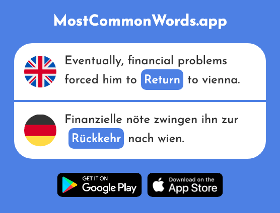 Return - Rückkehr (The 2580th Most Common German Word)