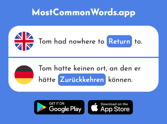 Return - Zurückkehren (The 1307th Most Common German Word)