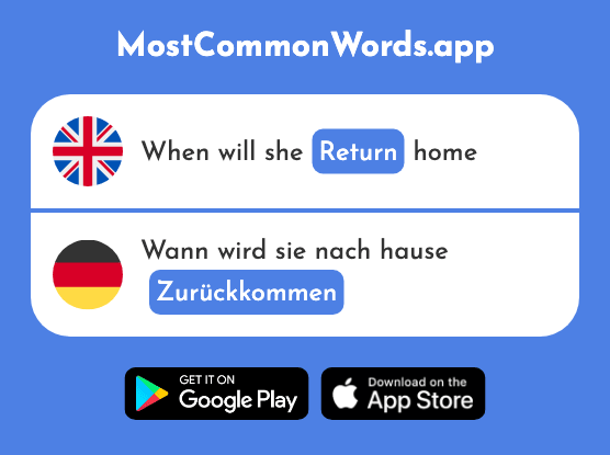 Return - Zurückkommen (The 1469th Most Common German Word)