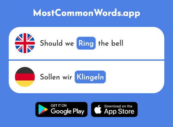 Ring - Klingeln (The 2615th Most Common German Word)