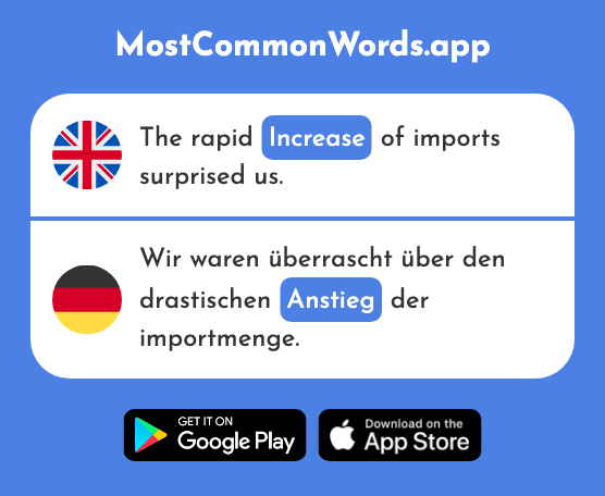 Rise, increase - Anstieg (The 2074th Most Common German Word)