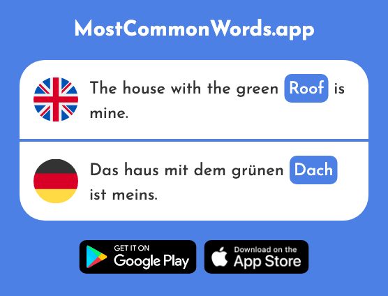 Roof - Dach (The 1812th Most Common German Word)