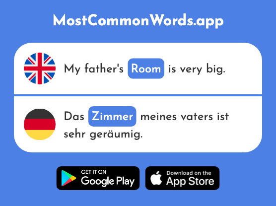 Room - Zimmer (The 665th Most Common German Word)