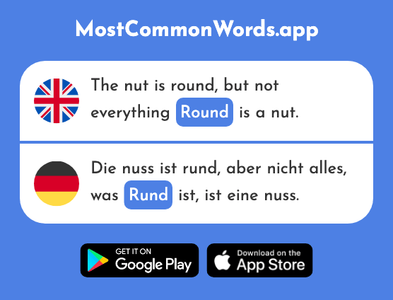 Round, approximately - Rund (The 296th Most Common German Word)