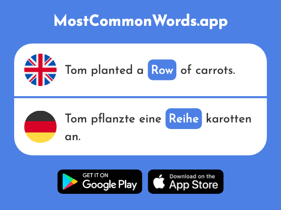 Row, line - Reihe (The 738th Most Common German Word)